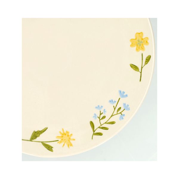 Plat à tarte, grès, fleurs sauvages, Ø 25 cm x 9,5 cm
