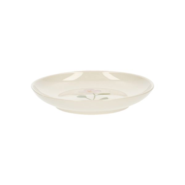 Assiette à dessert/gâteau, grès, fleur rose, Ø 16 cm Assiette à dessert/gâteau, grès, fleur rose, Ø 16 cm