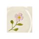 Assiette à dessert/gâteau, grès, fleur rose, Ø 16 cm