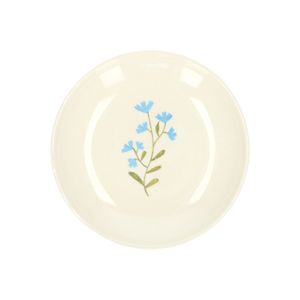 Pastry plate, stoneware, blue flower, Ø 16 cm