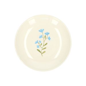 Assiette à dessert/gâteau, grès, fleur bleue, Ø 16 cm Assiette à dessert/gâteau, grès, fleur bleue, Ø 16 cm