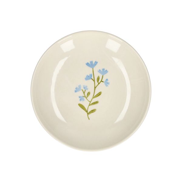 Assiette à dessert/gâteau, grès, fleur bleue, Ø 16 cm