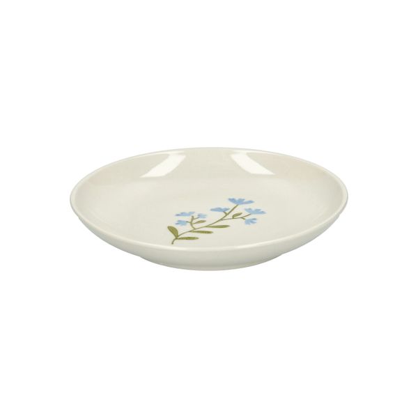 Assiette à dessert/gâteau, grès, fleur bleue, Ø 16 cm