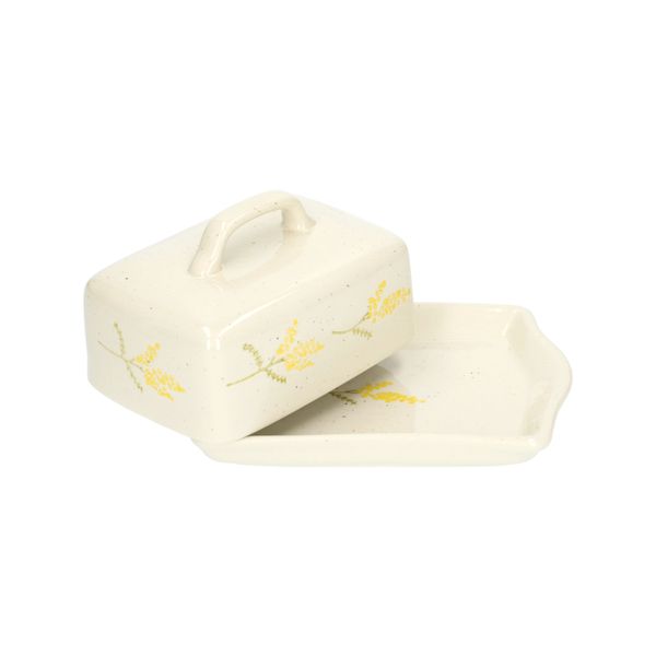 Botervloot, steengoed, mimosa, 18,5 x 13,5 cm Botervloot, steengoed, mimosa, 18,5 x 13,5 cm