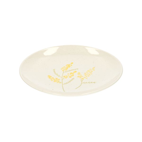 Bord, steengoed, mimosa,Ø 21 cm