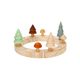 Seasonal ring or advent calendar, wood, circular
