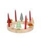Seasonal ring or advent calendar, wood, circular