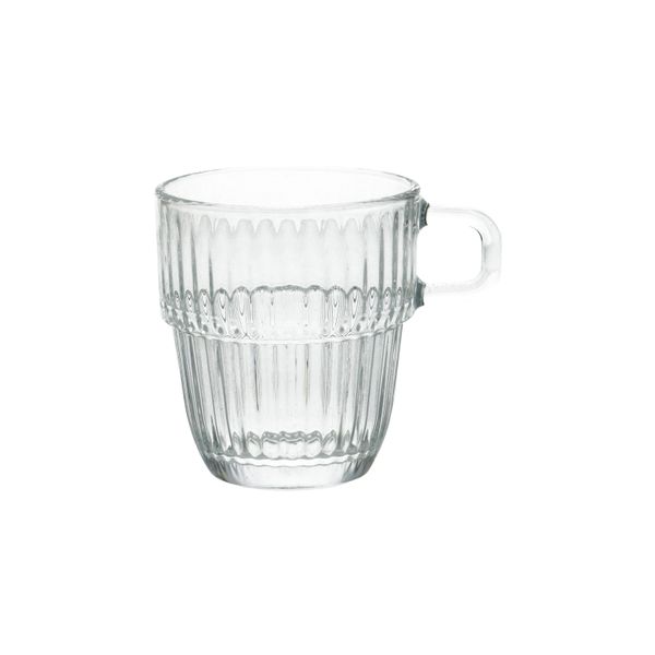 Verre résistant à la chaleur avec anse, rainuré, 140 ml Verre résistant à la chaleur avec anse, rainuré, 140 ml