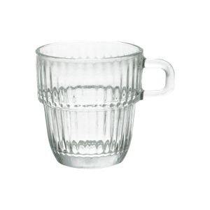 Ribbed, heatproof glass with a handle, 190 ml