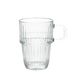 Ribbed, heatproof glass with handle, 270 ml