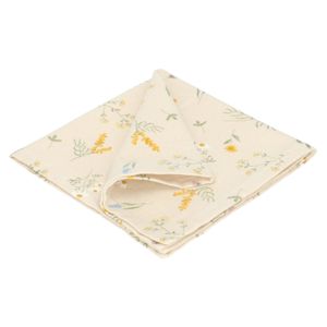 GOTS organic cotton mimosa motif napkin, 40 x 40 cm