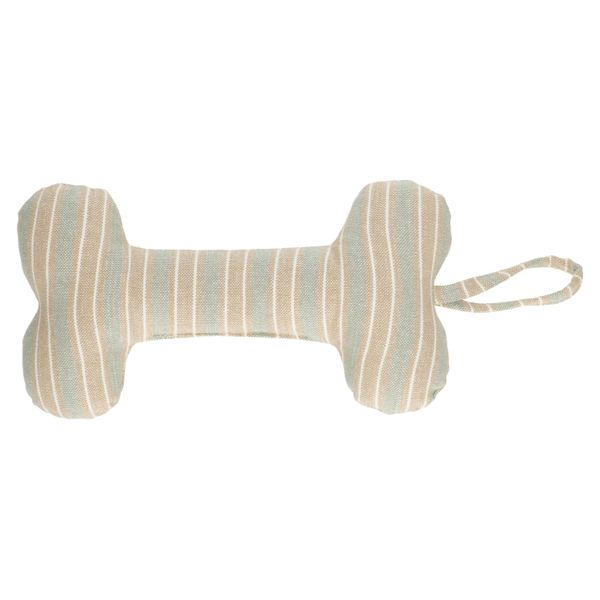 Textile bone for dog, GOTS organic cotton, striped