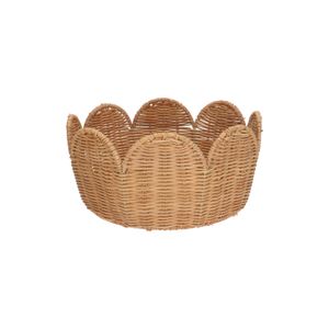 Mandje geschulpt, rattan, 25 cm