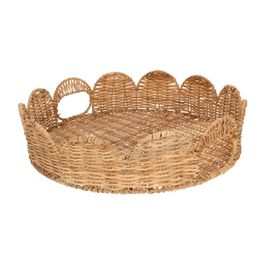 Tray, rattan, scalloped, 40 cm