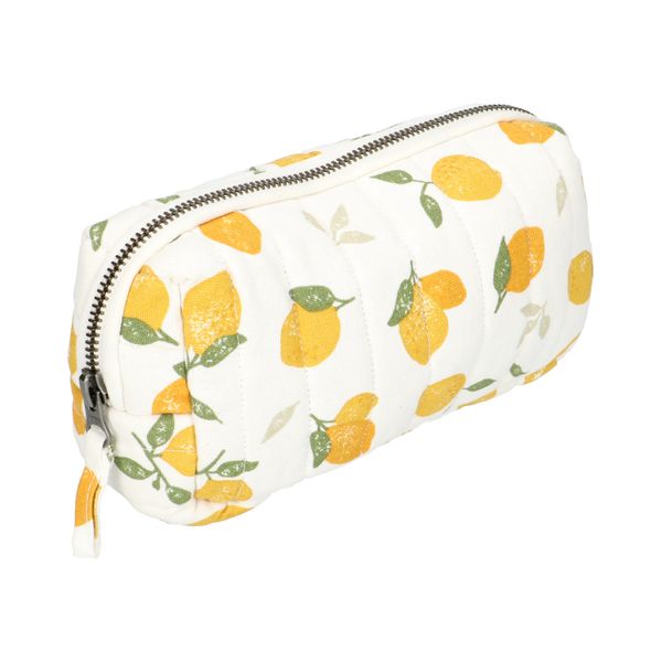 Pencil case, organic cotton, lemons