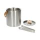 Seau à glaçons avec pince à glaçons, acier inoxydable et bois, 2 litres Seau à glaçons avec pince à glaçons, acier inoxydable et bois, 2 litres