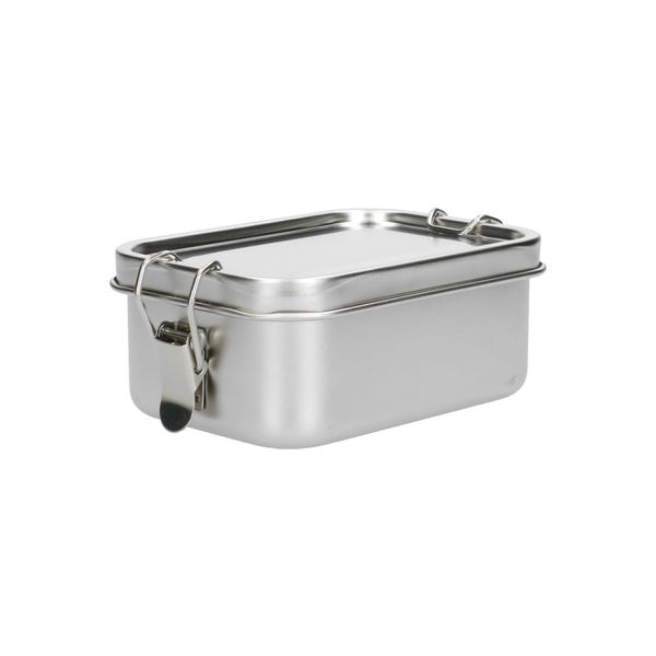 Lunch box with silicone ring, stainless steel, 550 ml Lunch box with silicone ring, stainless steel, 550 ml