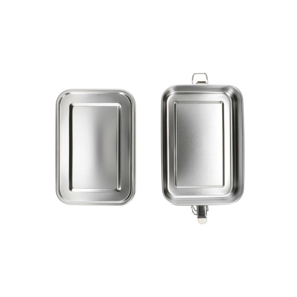 Lunch box with silicone ring, stainless steel, 550 ml Lunch box with silicone ring, stainless steel, 550 ml
