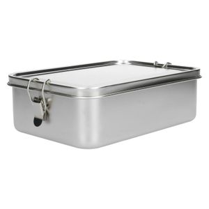 Lunchbox met siliconen ring, RVS, 2400 ml Lunchbox met siliconen ring, RVS, 2400 ml