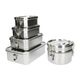 Lunchbox met siliconen ring, RVS, 2400 ml Lunchbox met siliconen ring, RVS, 2400 ml