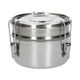 Lunchbox met siliconen ring, RVS, rond en dubbellaags, 1400 ml Lunchbox met siliconen ring, RVS, rond en dubbellaags, 1400 ml