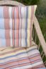 Matelas de banc, coton bio GOTS, rayures estivales, 140 x 50 cm Matelas de banc, coton bio GOTS, rayures estivales, 140 x 50 cm