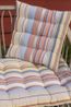 Matelas de banc, coton bio GOTS, rayures estivales, 140 x 50 cm Matelas de banc, coton bio GOTS, rayures estivales, 140 x 50 cm