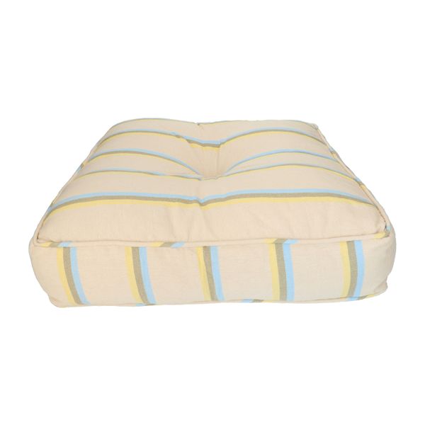 Zitmatras, GOTS bio-katoen, zand gestreept, 50 x 50 cm Zitmatras, GOTS bio-katoen, zand gestreept, 50 x 50 cm