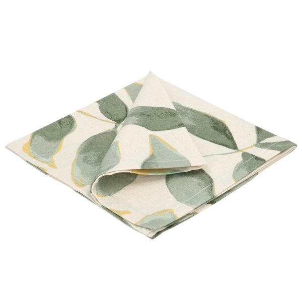 Servet, GOTS bio-katoen, silhouet blad, 40 x 40 cm