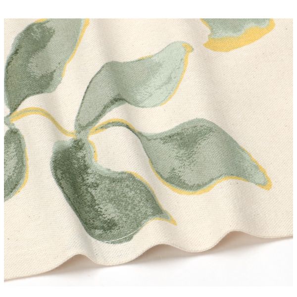 Table runner, GOTS organic cotton, leaf silhouette, 50 x 145 cm