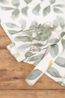 Placemat, GOTS organic cotton, leaf silhouette, 35 x 50 cm