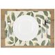 Placemat, GOTS organic cotton, leaf silhouette, 35 x 50 cm