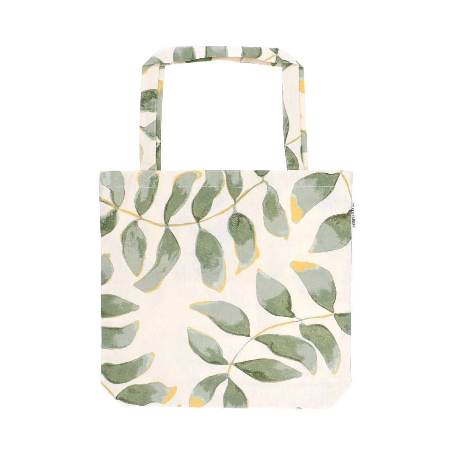 Leaf silhouette cotton tote