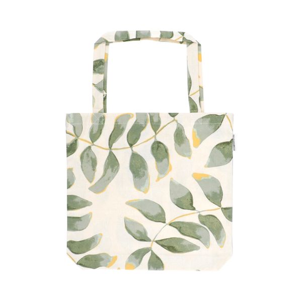 Bag, organic cotton, leaf silhouette