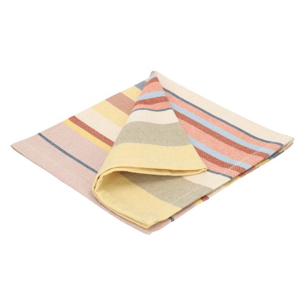Napkin, GOTS organic cotton, striped, 40 x 40 cm