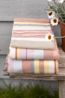 Tablecloth, GOTS organic cotton, multi-coloured, striped, 145 x 180 cm