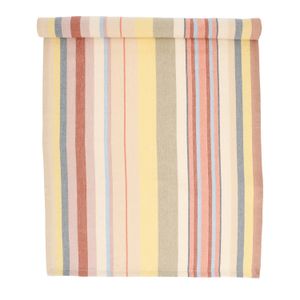 Table runner, GOTS organic cotton, multi-coloured, striped, 50 x 145 cm