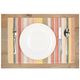 Placemat, GOTS organic cotton, multi-coloured, striped, 35 x 50 cm