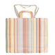 Large bag, organic cotton, summery stripes, 48 x 56 x 14 cm