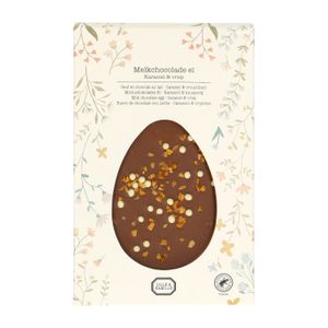 Milk chocolate egg with caramel and crisps, 100 g