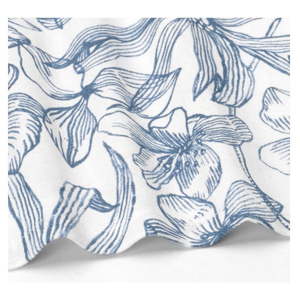Set de table, coton bio GOTS, fleur bleue, 35 x 50 cm Set de table, coton bio GOTS, fleur bleue, 35 x 50 cm
