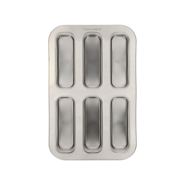 Moule à pâtisserie pour 6 barres, inox