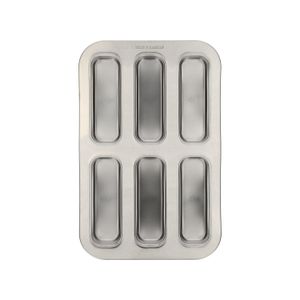 Moule à pâtisserie pour 6 barres, inox recyclé, sans PFAS Moule à pâtisserie pour 6 barres, inox recyclé, sans PFAS