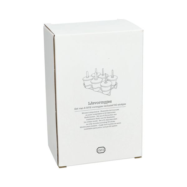 Ice lolly moulds, stainless steel and silicone