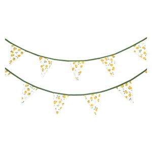 Guirlande de drapeaux, coton bio GOTS, citrons, grand drapeau, 6,3 m Guirlande de drapeaux, coton bio GOTS, citrons, grand drapeau, 6,3 m