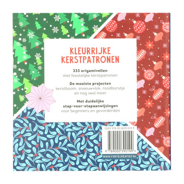 boek 333 origami kleurrijke kerst