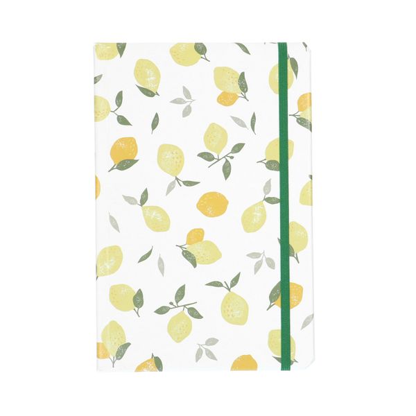 Notebook, hardcover, lemons, A5