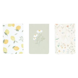 To-do-Block, Zitrone, Löwenzahn und Feldblumen, 3er-Set