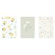Lot de 3 blocs-notes, citron, pâquerette et fleurs des champs, 12 x 8 cm Lot de 3 blocs-notes, citron, pâquerette et fleurs des champs, 12 x 8 cm