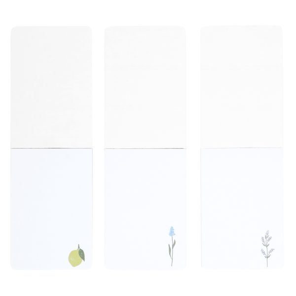 To-do-Block, Zitrone, Löwenzahn und Feldblumen, 3er-Set